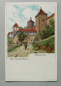 Preview: AK Rothenburg ob der Tauber / 1900 / Litho Lithographie / Künstler Karte Atelier K Mutter / Kobolzellerthor / Strassenansicht